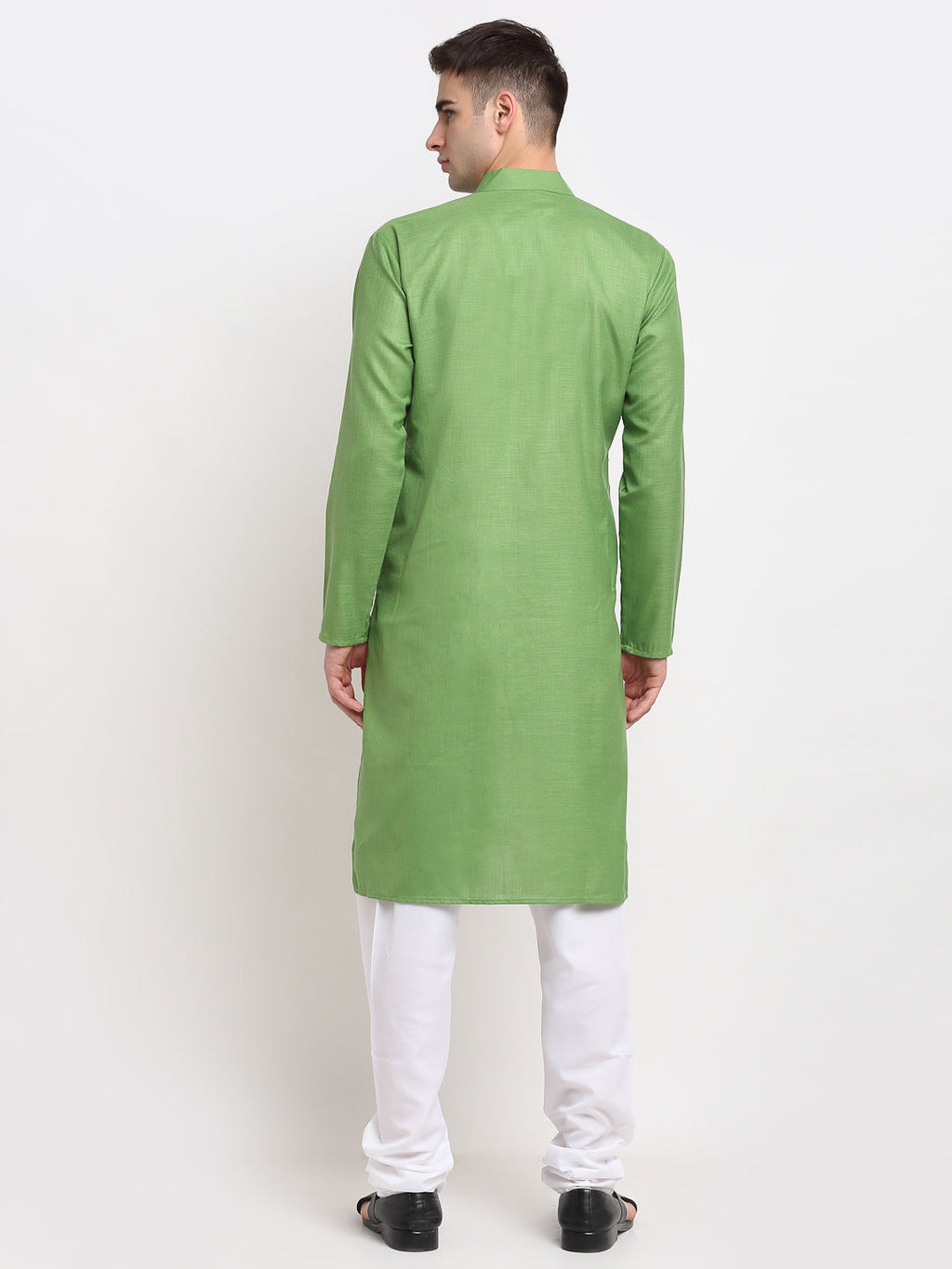 Jompers Men's Cotton Solid Kurta Pyjama - Parrot | Grocsy