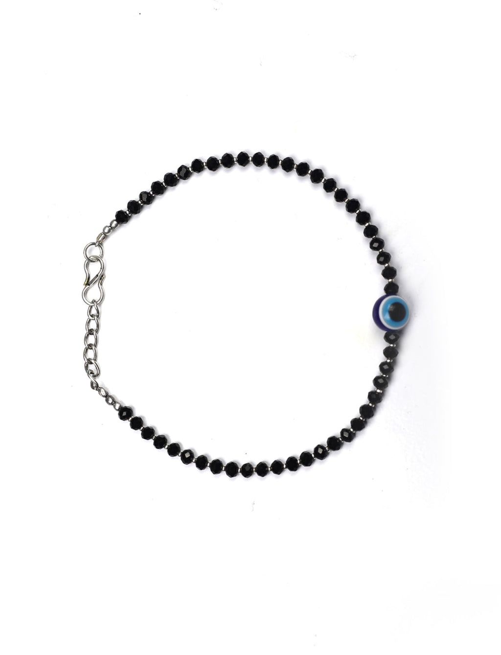 Priyaasi Women Black Beads Silver Plated Traditional Anklets - Limited Time Offer | Grocsy