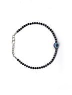 Priyaasi Women Black Beads Silver Plated Traditional Anklets - Limited Time Offer | Grocsy