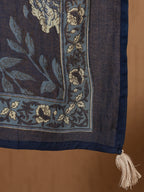 Antaran Blue Pure Cotton Embellished Kurta Pant & Dupatta Set | Grocsy