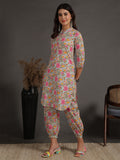 Antaran Sky Blue Pure Cotton Floral Printed Co Ord Set | Grocsy
