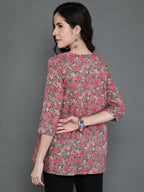 Antaran Grey Pure Cotton Embroidered Top | Grocsy