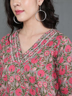 Antaran Grey Pure Cotton Embroidered Top | Grocsy