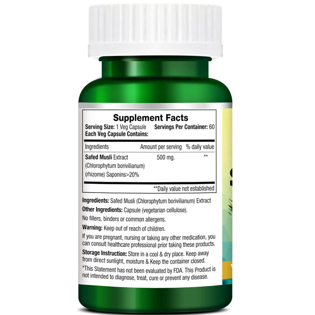 Morpheme Remedies Safed Musli Capsules | Grocsy