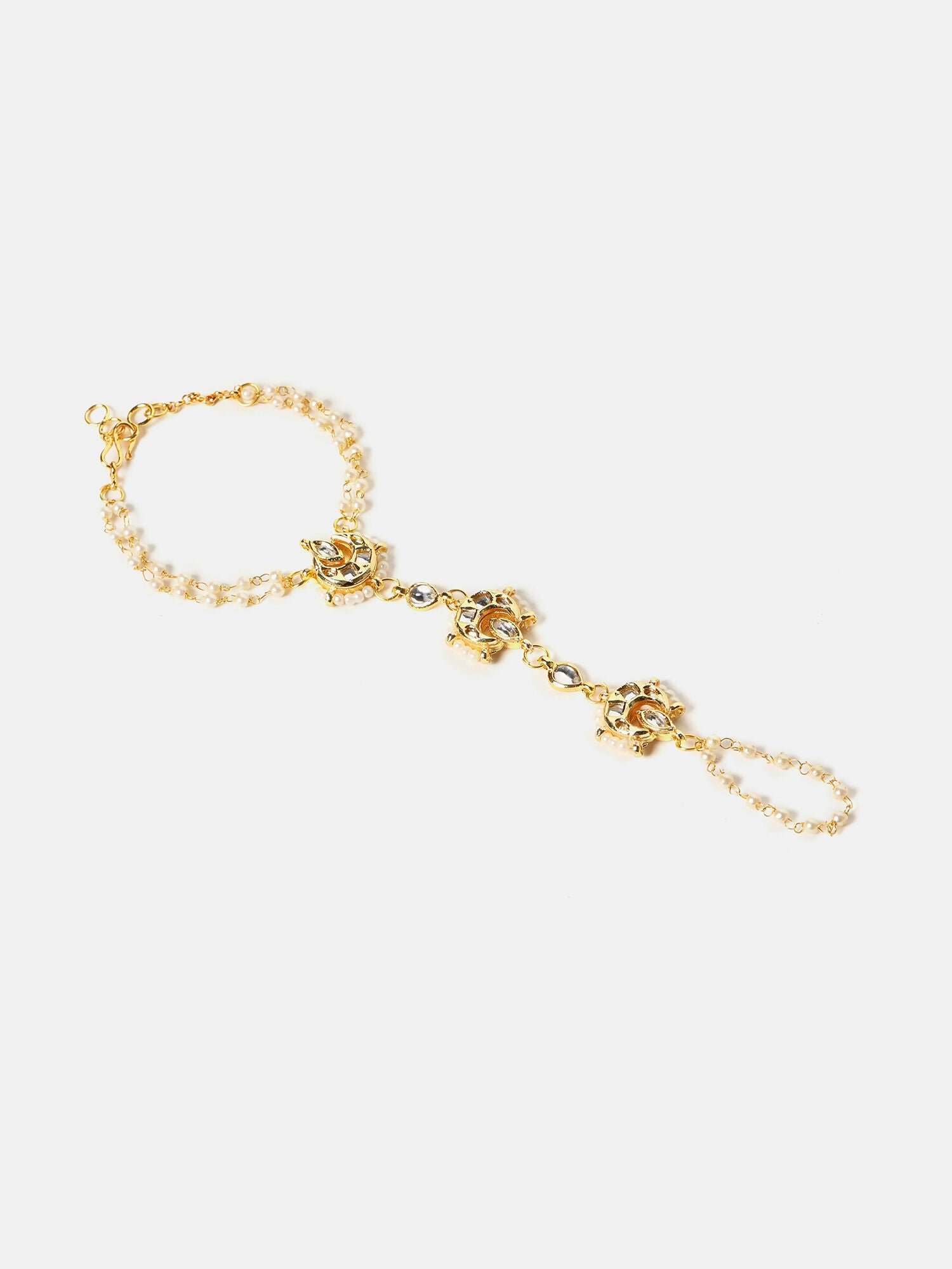 Ruby Raang Moon Pearl Hand Chain | Grocsy