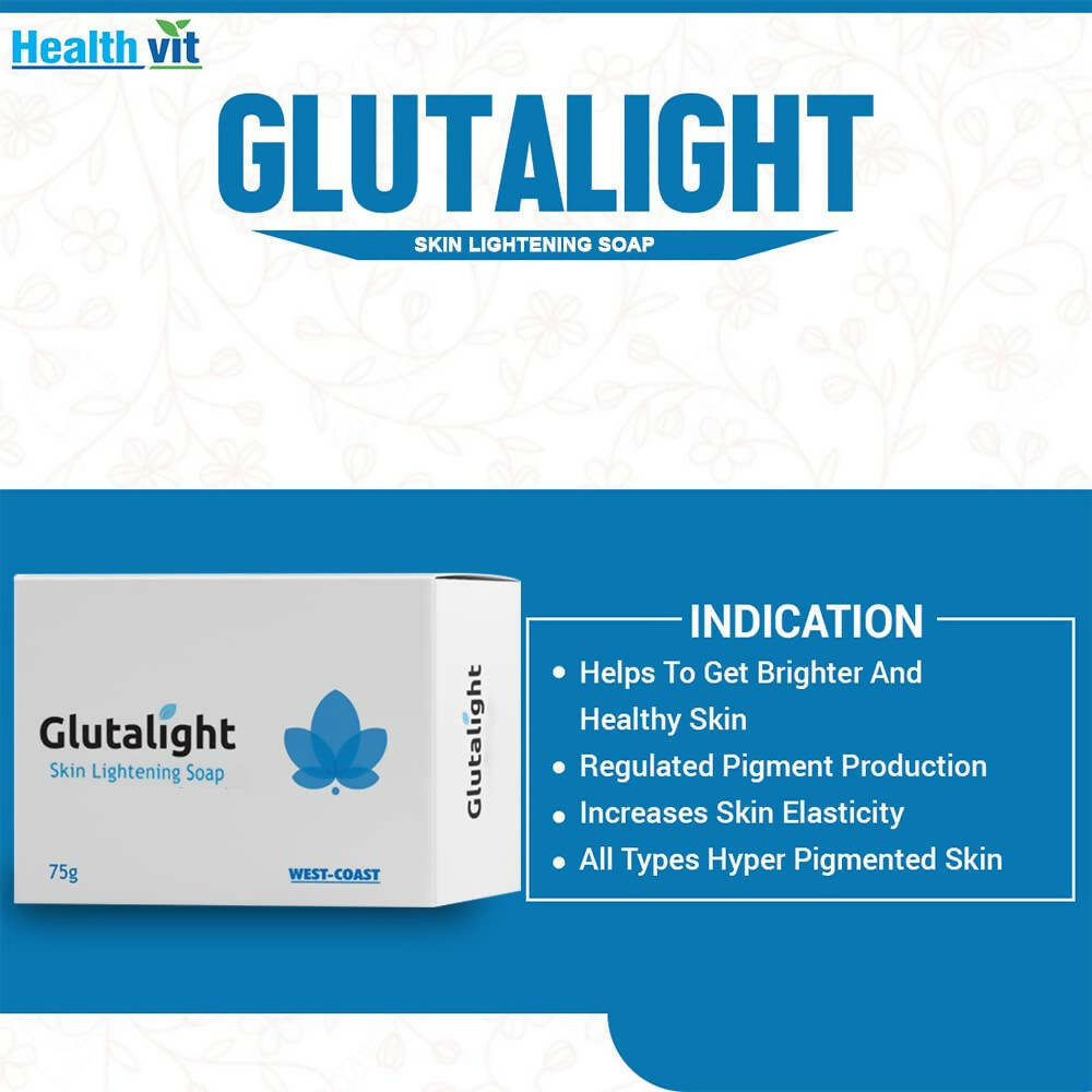 Healthvit Glutalight Skin Lightening Soap | Grocsy