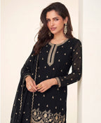 KC Bollywood Style Black Georgette Suit For Women | Grocsy