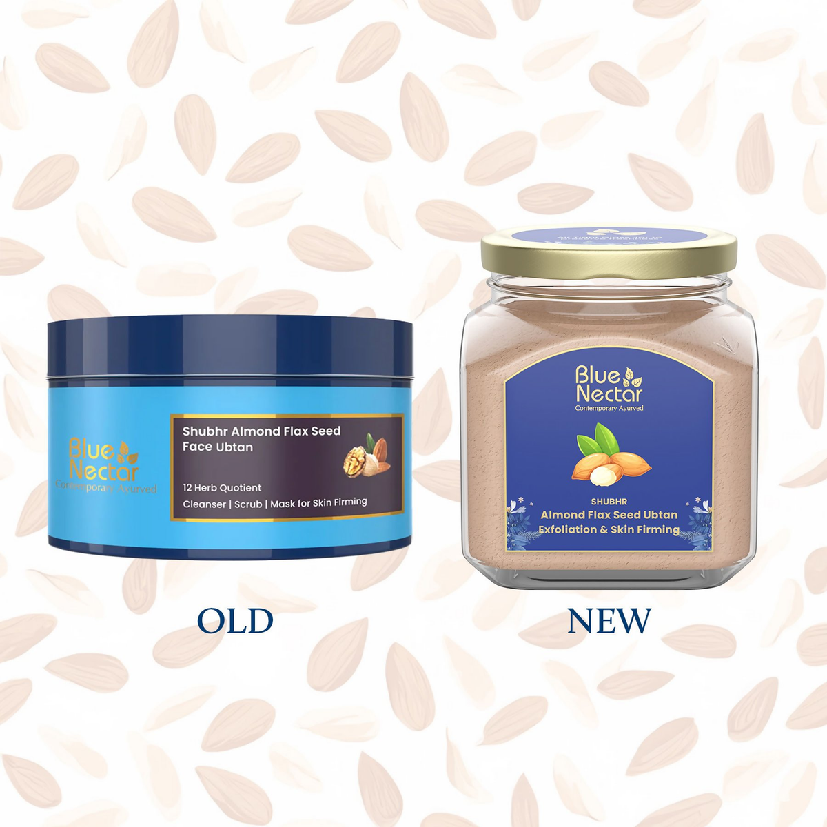 Blue Nectar Almond and Flax Seed Ubtan Face Mask | Grocsy