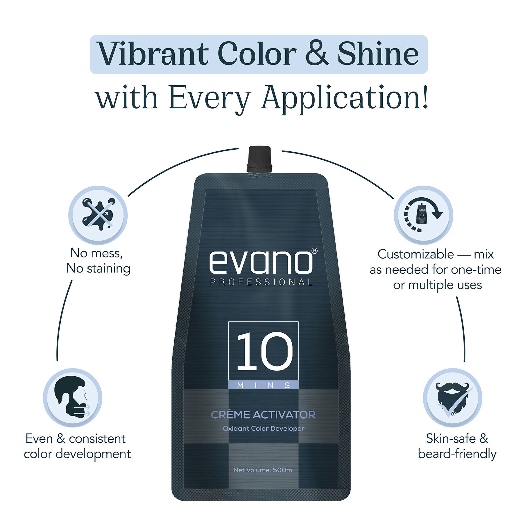 Evano Professional Activator Developer For Beard Color For Men|Perfect For Beard Colour | Grocsy
