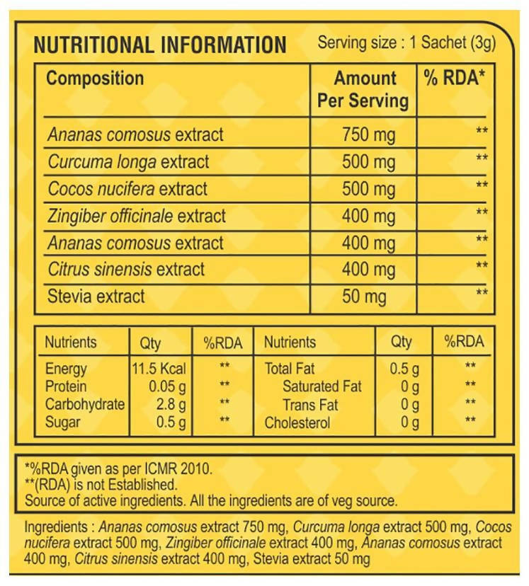 Pure Nutrition Bromelain Plus Sachets | Grocsy