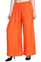 PAVONINE Orange Color Rayon Fabric Half Flared Sharara For Women | Grocsy