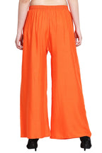 PAVONINE Orange Color Rayon Fabric Half Flared Sharara For Women | Grocsy
