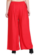 PAVONINE Red Color Rayon Fabric Half Flared Sharara For Women | Grocsy