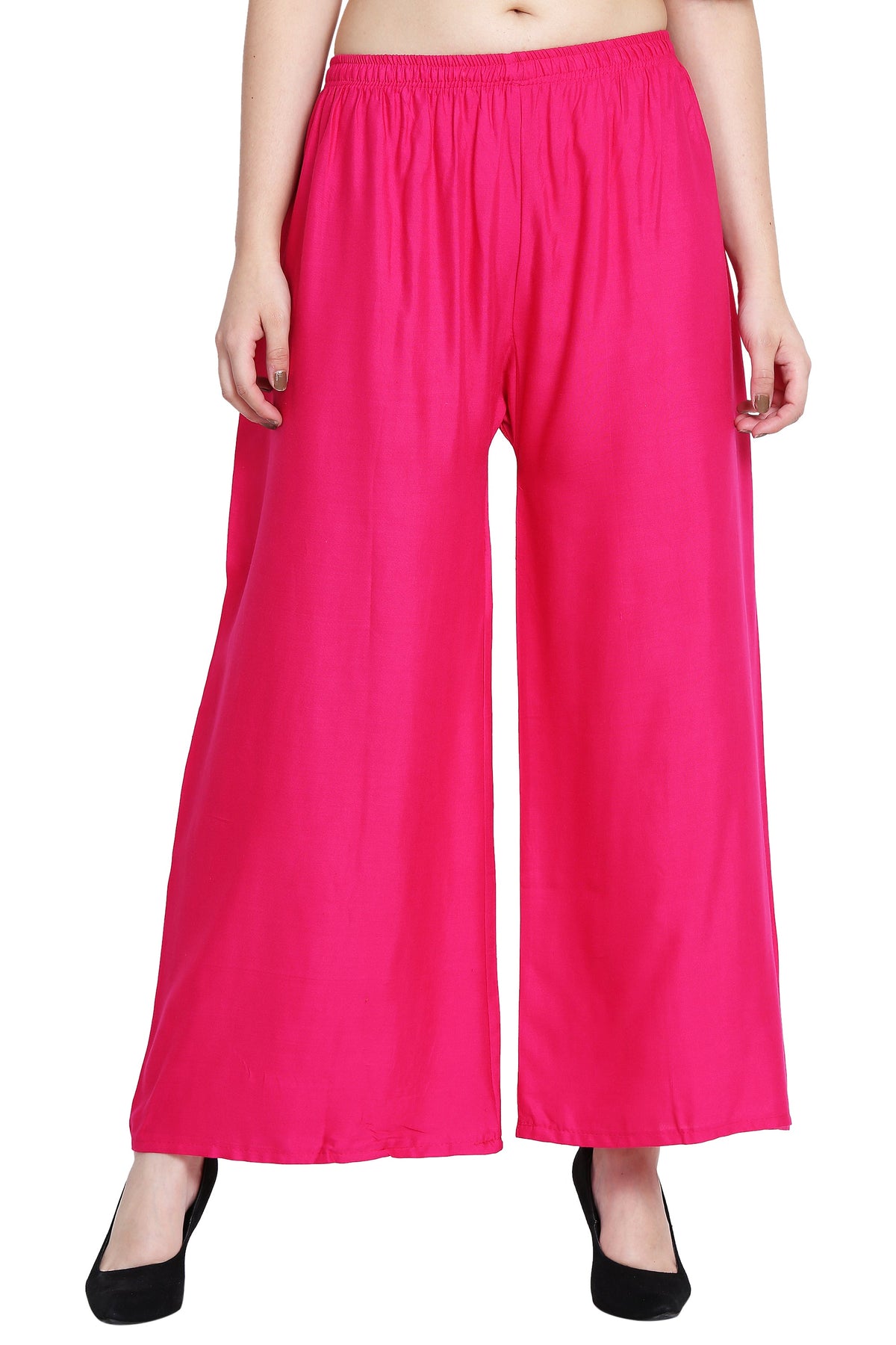 PAVONINE Rani Color Rayon Fabric Half Flared Sharara For Women | Grocsy