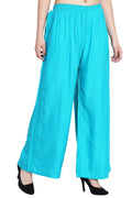 PAVONINE Rama Green Color Rayon Fabric Half Flared Sharara For Women | Grocsy