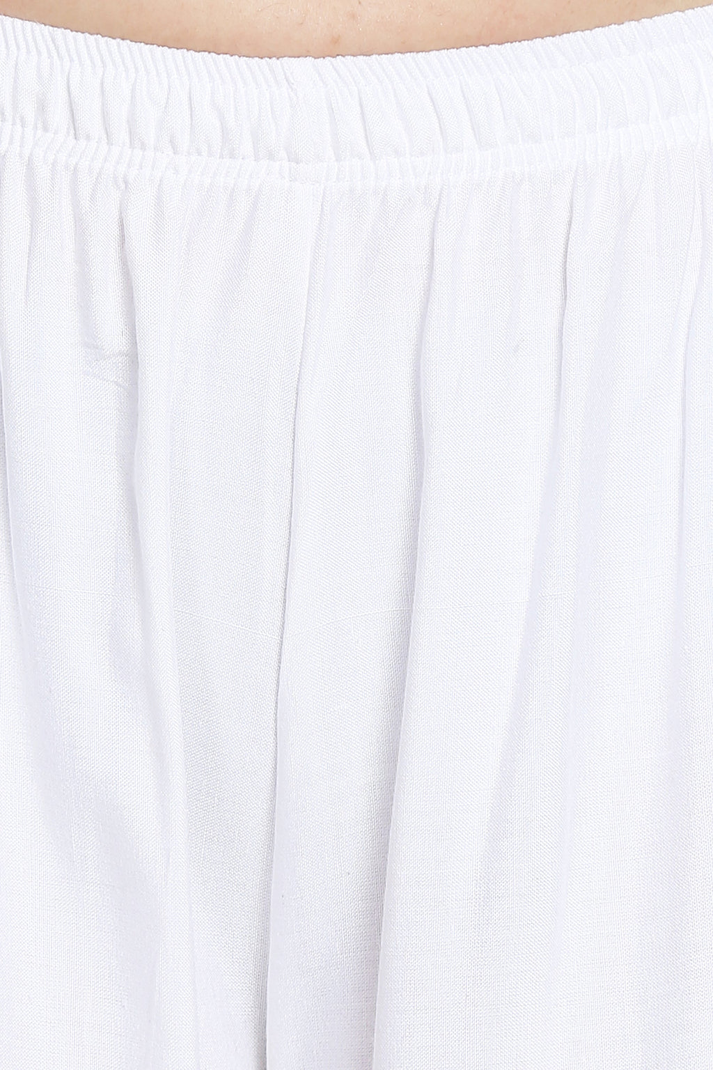 PAVONINE White Color Rayon Fabric Half Flared Sharara For Women | Grocsy