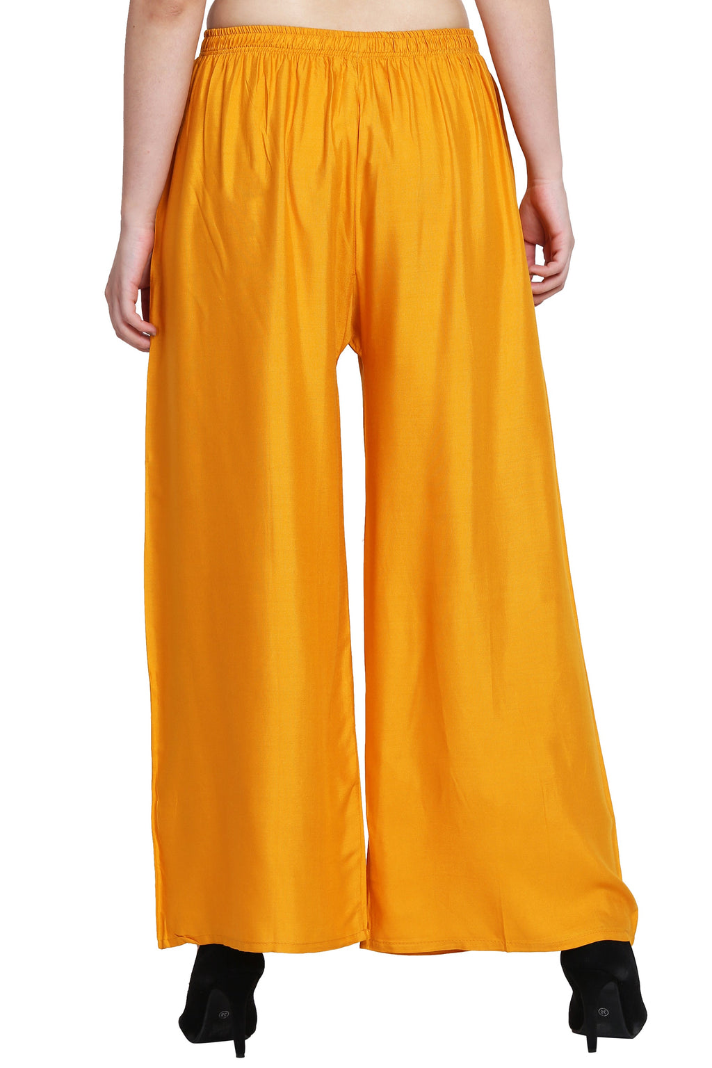 PAVONINE Mustard Color Rayon Fabric Half Flared Sharara For Women | Grocsy
