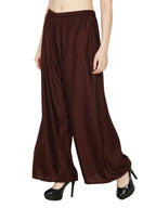 PAVONINE Brown Color Rayon Fabric Half Flared Sharara For Women | Grocsy