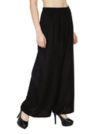 PAVONINE Black Color Rayon Fabric Half Flared Sharara For Women | Grocsy
