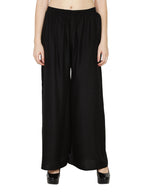 PAVONINE Black Color Rayon Fabric Half Flared Sharara For Women | Grocsy