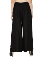 PAVONINE Black Color Rayon Fabric Half Flared Sharara For Women | Grocsy