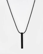 VOJ Women Black -Toned Stainless Steel Rhodium Plated Chain With Pendant Beads Chain | Grocsy