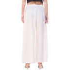 PAVONINE Off-White Color Rayon Fabric Half Flared Sharara For Women | Grocsy