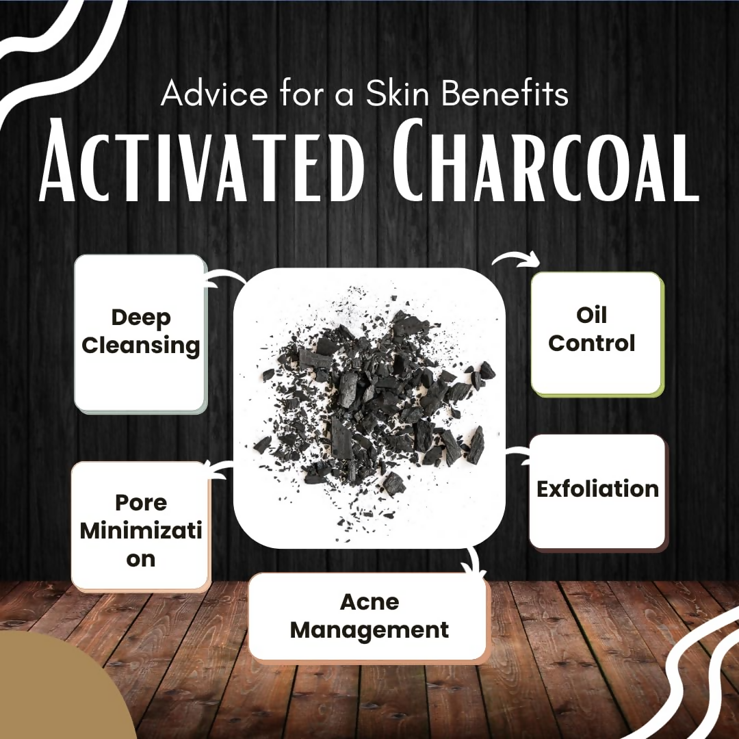 Veda Harvest Charcoal Face Pack With Activated Charcoal For Skin Detoxification | Grocsy