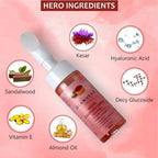 Glamveda Kesar Chandan Ubtan Foaming Face Wash With Soft Silicone Brush | Grocsy