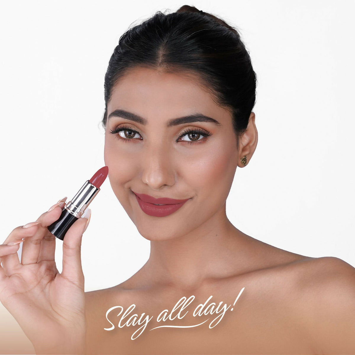 Bella Vita Organic Comfort Matte Bullet Lipstick - Naughty Nude | Grocsy