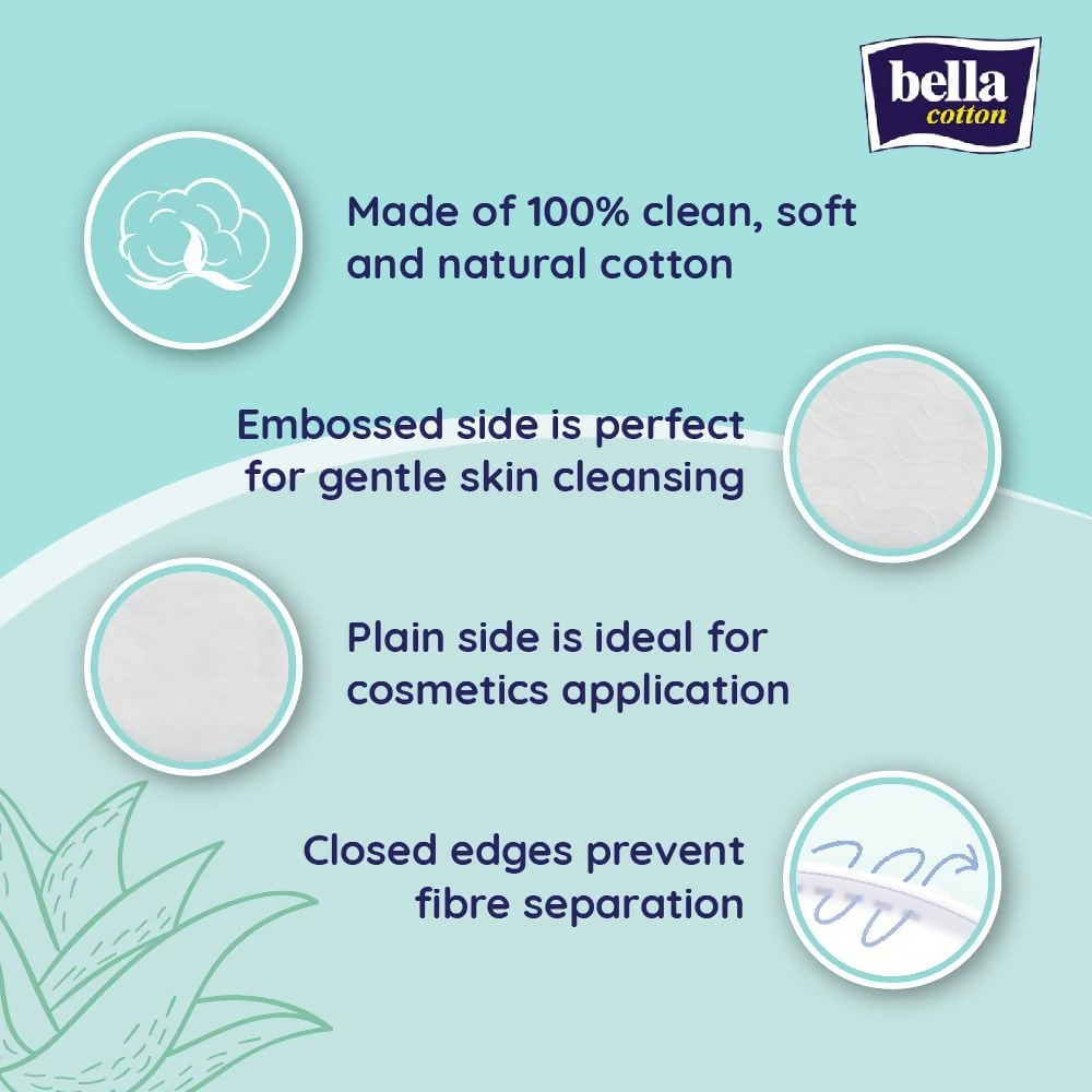 Bella Cotton Pads - Aloe Vera Extract | Grocsy