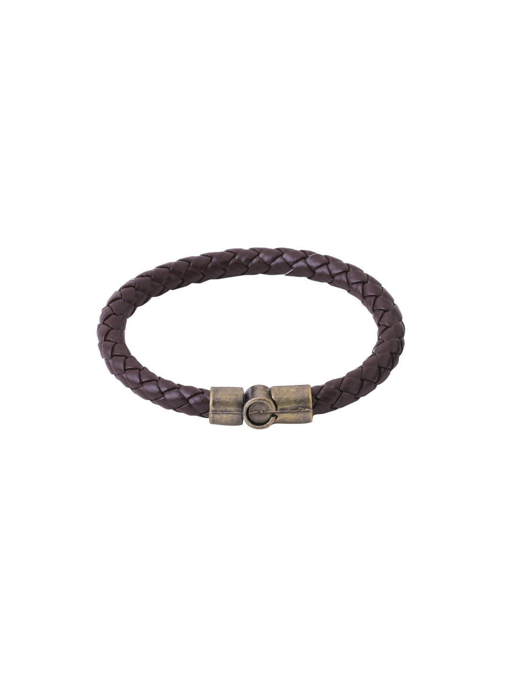 NVR Men's Brown Leather Bracelet | Grocsy