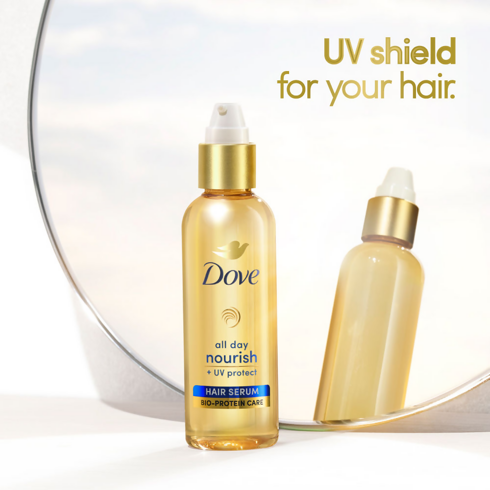 Dove All Day Nourish + UV Protect Hair Serum With Bio Protein Care | Grocsy
