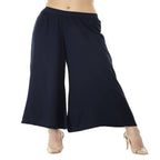 Lagi Women's Navy Blue Solid Palazzo (PLZ01B) | Grocsy