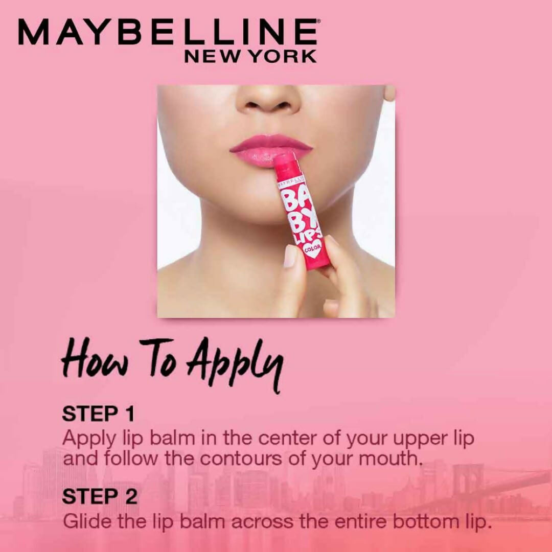 Maybelline New York Baby Lips Pink Lolita & Cherry Kiss Lip Balms Combo | Grocsy