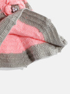 Chutput Kids Woollen Hand Knitted Short Sleeves Flower Detail Dress For Baby Girls - Pink | Grocsy