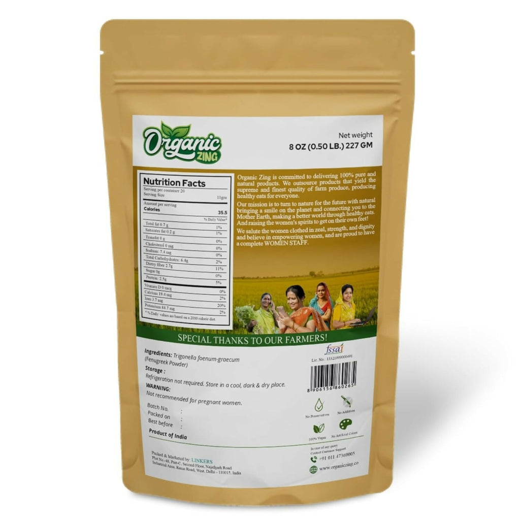 Organic Zing Fenugreek Powder | Grocsy