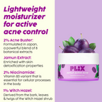 PLIX The Plant Fix Jamun Active Acne Regime With Cleanser, Body Wash & Moisturizer | Grocsy