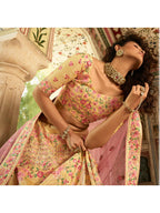 Myra Yellow Art Silk Embroidered Lehenga | Grocsy