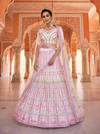 Myra Baby Pink Designer Handwork Lehenga | Grocsy