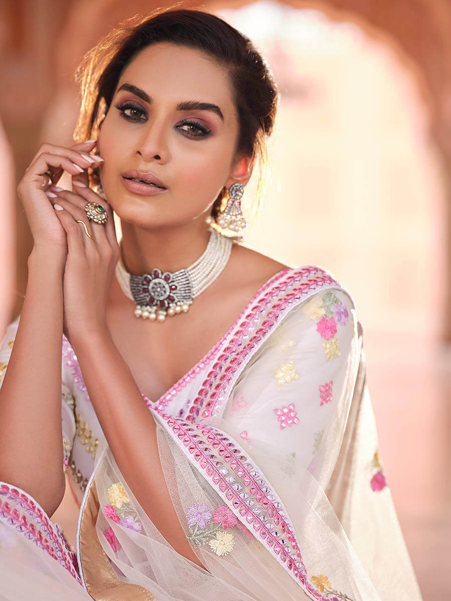 Myra Baby Pink Designer Handwork Lehenga | Grocsy