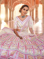 Myra Baby Pink Designer Handwork Lehenga | Grocsy