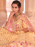 Myra Light Yellow Designer Handwork Lehenga | Grocsy