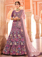 Myra Violet Designer Handwork Lehenga | Grocsy