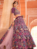 Myra Violet Designer Handwork Lehenga | Grocsy