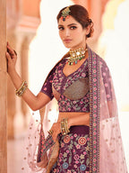 Myra Violet Designer Handwork Lehenga | Grocsy