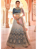 Myra Navy Blue Designer Hand work Lehenga | Grocsy