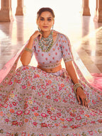 Myra Dusty Pink Designer Hand work Lehenga | Grocsy