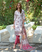 Prazu Fashion Off White Cotton Leaf Embroidered Kurta Set | Grocsy