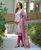 Prazu Fashion Off White Cotton Leaf Embroidered Kurta Set | Grocsy